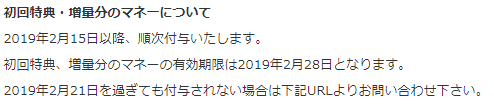 ちょびリッチドットマネー増量分ルール