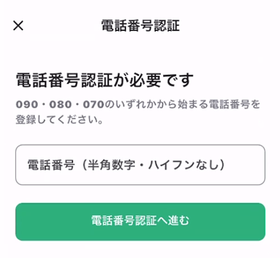 電話番号認証画像